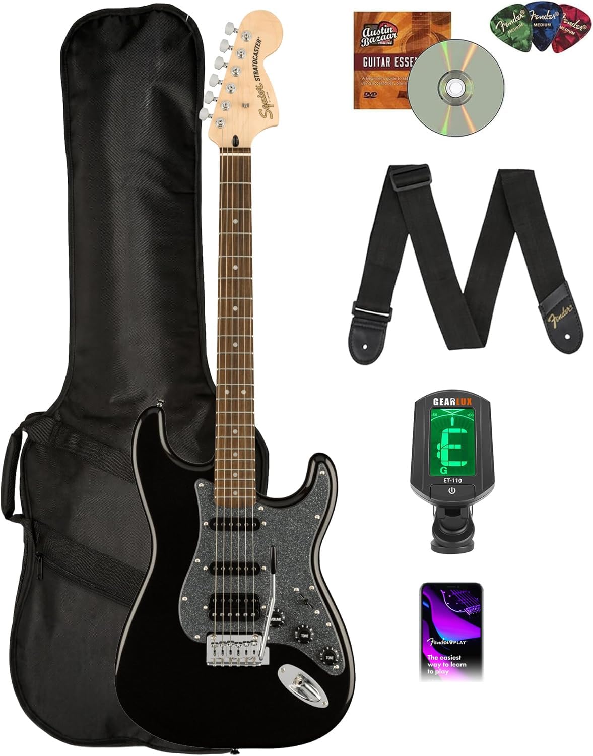 Amazon.com: Fender Squier Affinity Stratocaster HSS Limited
